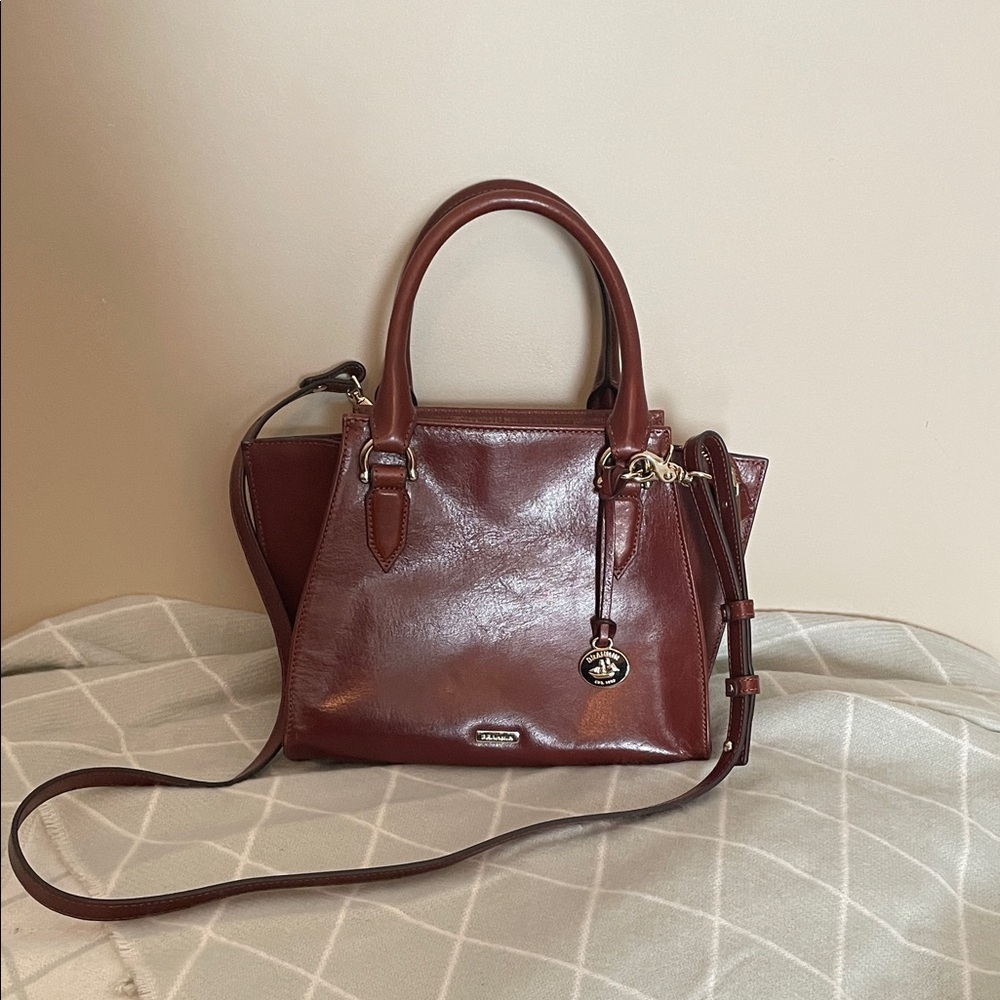 Elegant Brown Brahmin Leather Handbag